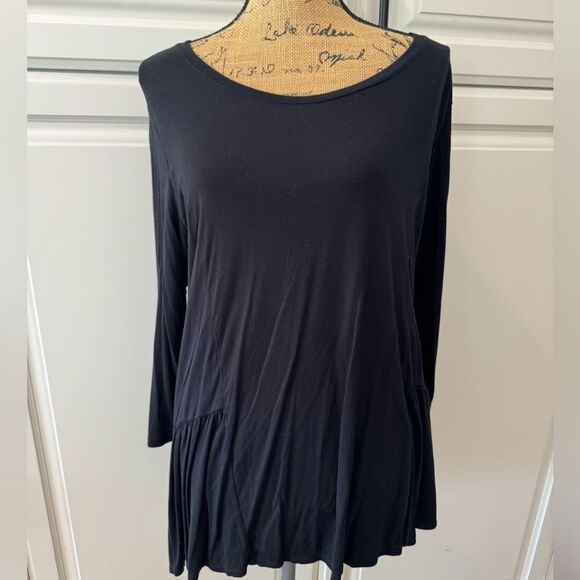 LNBF tunic long stretchy black Top - Picture 1 of 5